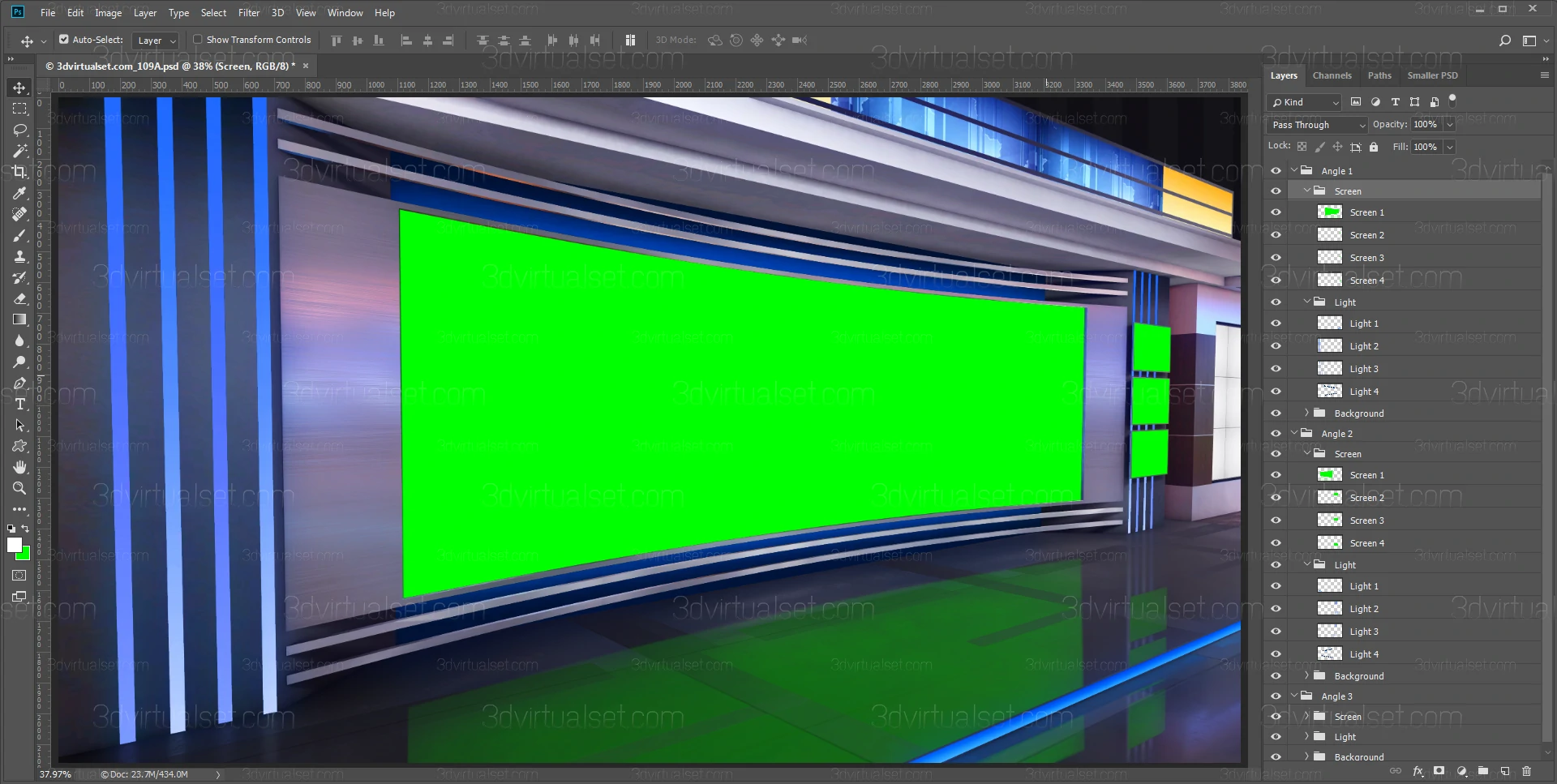 Virtual Studio 109A for Photoshop Templates